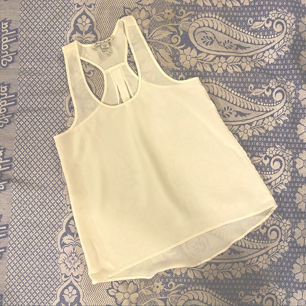 White Tank Top crepe